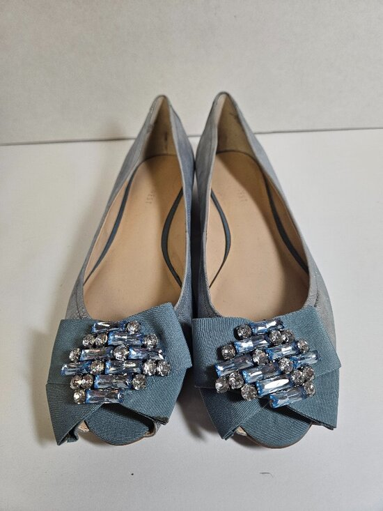 Nine West Shoes - Nine West Blue Shimmer Flats size 9.5